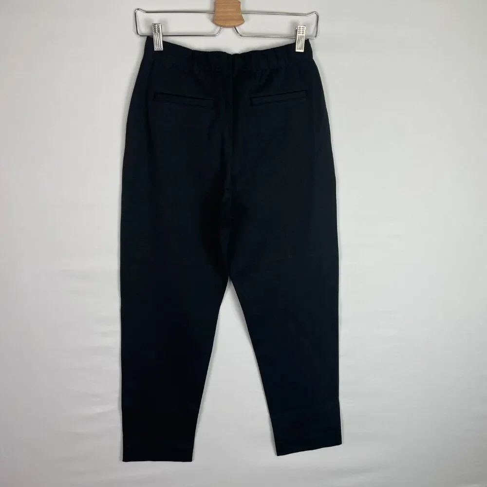 Everlane The Dream High Rise Pintuck Knit Pull On Work Office Pant Black S